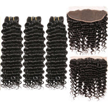 Load image into Gallery viewer, Malaysian Deep Wave Remy 3 Bundles With a Closure