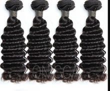 Load image into Gallery viewer, Malaysian Deep Wave Remy  3 Bundles With a Closure
