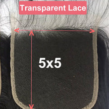 Load image into Gallery viewer, HD Transparent 4x4/5x5/6x6 Lace Closure Brazilian Straight Remy Human Hair 10&quot;-20&quot; r Free Part XP/10A Lace Closure
